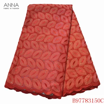 Anna red swiss voile lace in switzerland high quality 2020 embroidery with stones african dry lace 100% cotton fabric for sewing 
Anna red swiss voile lace in switzerland high quality 2020 embroidery with stones african dry lace 100% cotton fabric for sewing