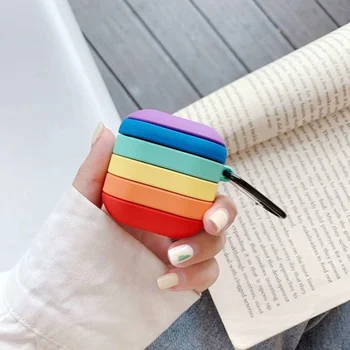 For AirPods 2 Case Fashion Gradient Rainbow Pattern Protection Headphone Case Silicone Cover for Airpod 2 Airpod Case Fudnas
For AirPods 2 Case Fashion Gradient Rainbow Pattern Protection Headphone Case Silicone Cover for Airpod 2 Airpod Case Fudnas