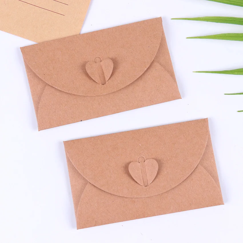 10PCS Classical Love Button Envelope Kraft Blank Mini Paper Window Envelopes Wedding Invitation Envelope Gift Envelope
10PCS Classical Love Button Envelope Kraft Blank Mini Paper Window Envelopes Wedding Invitation Envelope Gift Envelope