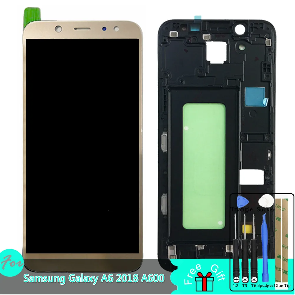 SZHAIYU 5.6'' A600 LCD For Samsung Galaxy A6 2018 A600F A600FN LCD Display Touch Screen Digitizer With Frame
SZHAIYU 5.6'' A600 LCD For Samsung Galaxy A6 2018 A600F A600FN LCD Display Touch Screen Digitizer With Frame