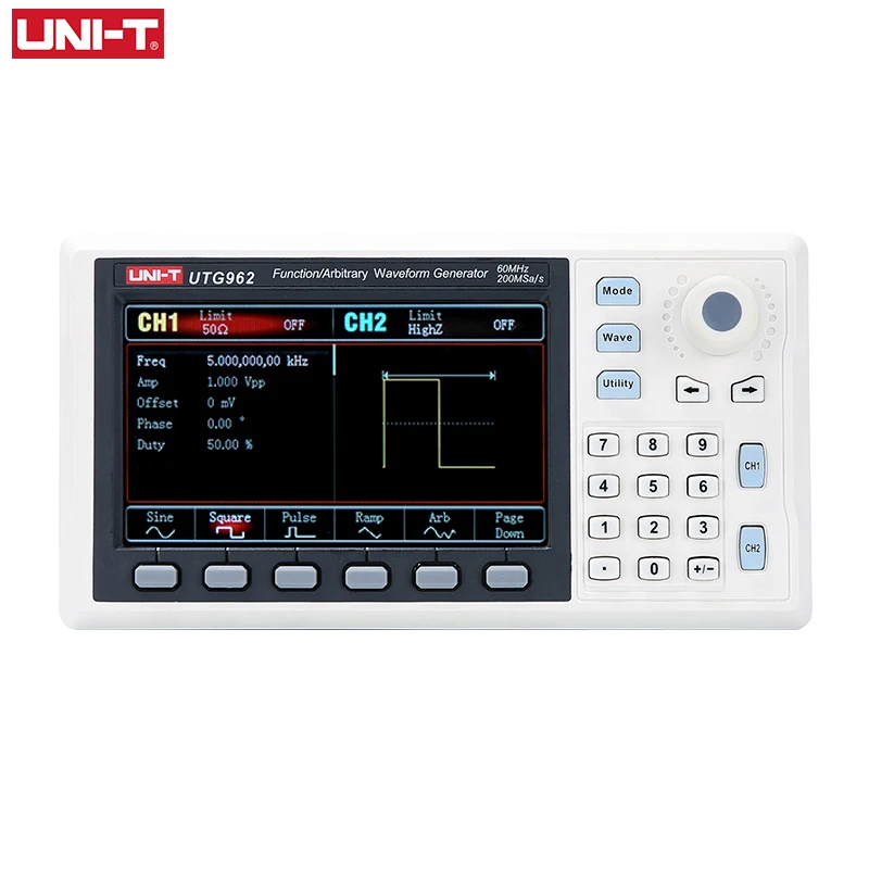 UNI-T UTG932 UTG962 Function Arbitrary Waveform Generator Signal Source Dual Channel 200MS/s 14bits Frequency Meter 30Mhz 60Mhz
UNI-T UTG932 UTG962 Function Arbitrary Waveform Generator Signal Source Dual Channel 200MS/s 14bits Frequency Meter 30Mhz 60Mhz
