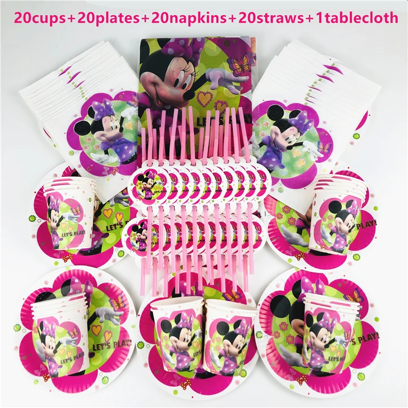81Pcs Disney Minnie Mouse Theme Kid Favor Birthday Party Paper Disposable Cup+Plate+Napkin+Straw+Tablecloth Decoration Supplies
81Pcs Disney Minnie Mouse Theme Kid Favor Birthday Party Paper Disposable Cup+Plate+Napkin+Straw+Tablecloth Decoration Supplies
