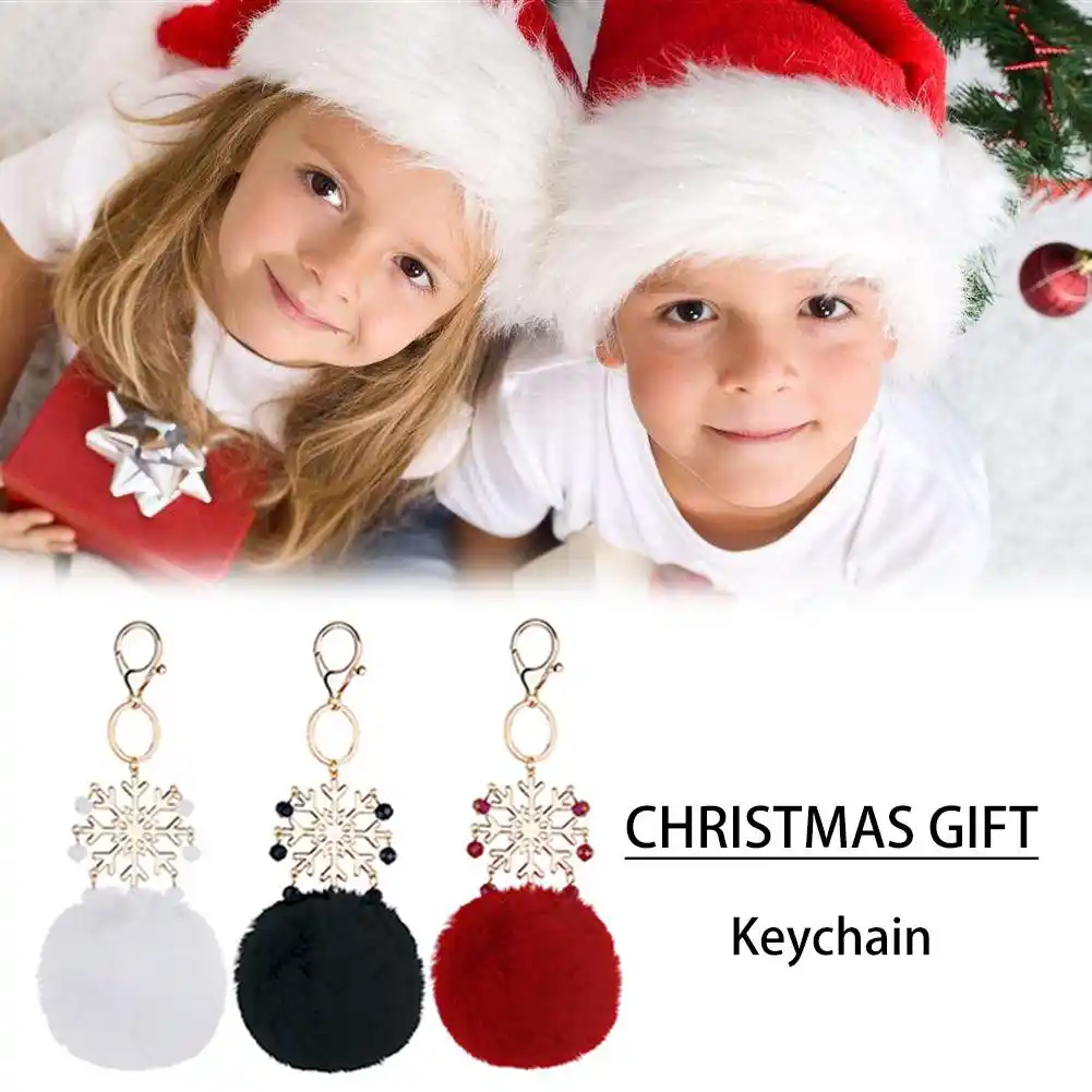cute bag accessories pendant ornament keychain pompom fake fur