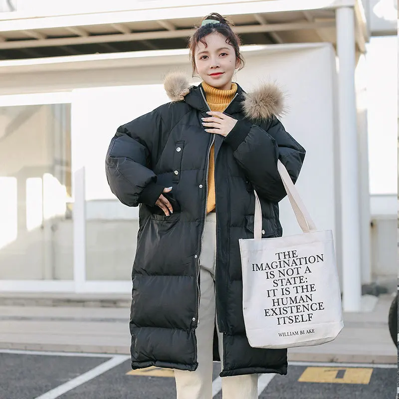 2019 Winter New Style Mid-length Genuine Fur Collar Cotton Coat Women's down Coat
2019 Winter New Style Mid-length Genuine Fur Collar Cotton Coat Women's down Coat