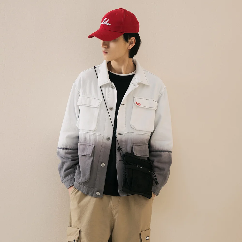 2019 Autumn New Style Japanese-style Popular Brand Jeans Coat Men's Gradient Dyed Loose Tooling Jacket Men'S Wear on Clothes
2019 Autumn New Style Japanese-style Popular Brand Jeans Coat Men's Gradient Dyed Loose Tooling Jacket Men'S Wear on Clothes