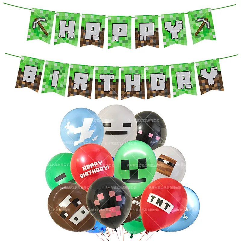 2020 Minecrafted Creative Theme Party Decoration Set Pull Flag Card Balloon Game Birthday Set Creative Gift for Children Kids
2020 Minecrafted Creative Theme Party Decoration Set Pull Flag Card Balloon Game Birthday Set Creative Gift for Children Kids