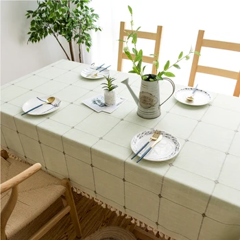Washable Anti Fading Checkered Rectangle Tablecloth Hotel With Tassels Modern Home Decor For Dining Kitchen Cotton Linen Textile 
Washable Anti Fading Checkered Rectangle Tablecloth Hotel With Tassels Modern Home Decor For Dining Kitchen Cotton Linen Textile