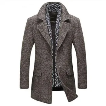 New autumn winter Men's woolen trench Coats 2018 Brand Mens thicken warm Windbreaker scarf detachable jacket man coat
New autumn winter Men's woolen trench Coats 2018 Brand Mens thicken warm Windbreaker scarf detachable jacket man coat