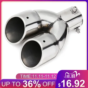 Universal Silver Double Outlet Stainless Steel Chrome Muffler Exhaust Pipe Tip End Trim Modified Tail Throat Liner Pipe
Universal Silver Double Outlet Stainless Steel Chrome Muffler Exhaust Pipe Tip End Trim Modified Tail Throat Liner Pipe