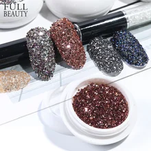1,2mm diamantes de imitación de uñas cristal Zircon Glitter Mini cuentas para arte de uñas decoración de joyas de oro rosa 3D encantos Gel piedras de pulir CH757(China)