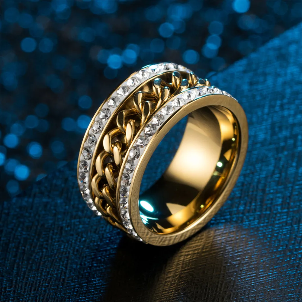 Hot Sale Stainless Steel Black Gold Colorful Twist Pattern Personalized Ring Charm Fashion Tready Lord of the Rings Men Jewelry
Hot Sale Stainless Steel Black Gold Colorful Twist Pattern Personalized Ring Charm Fashion Tready Lord of the Rings Men Jewelry