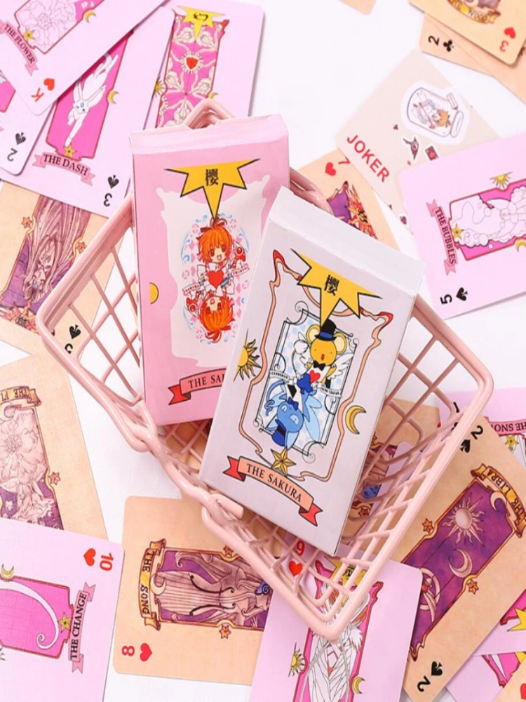 Anime 54 Piece Cosplay Card Captor Sakura KINOMOTO Tarot With Clow Cards Poker Magic Book Set in Box Prop Gift Playing Cards Des
Anime 54 Piece Cosplay Card Captor Sakura KINOMOTO Tarot With Clow Cards Poker Magic Book Set in Box Prop Gift Playing Cards Des