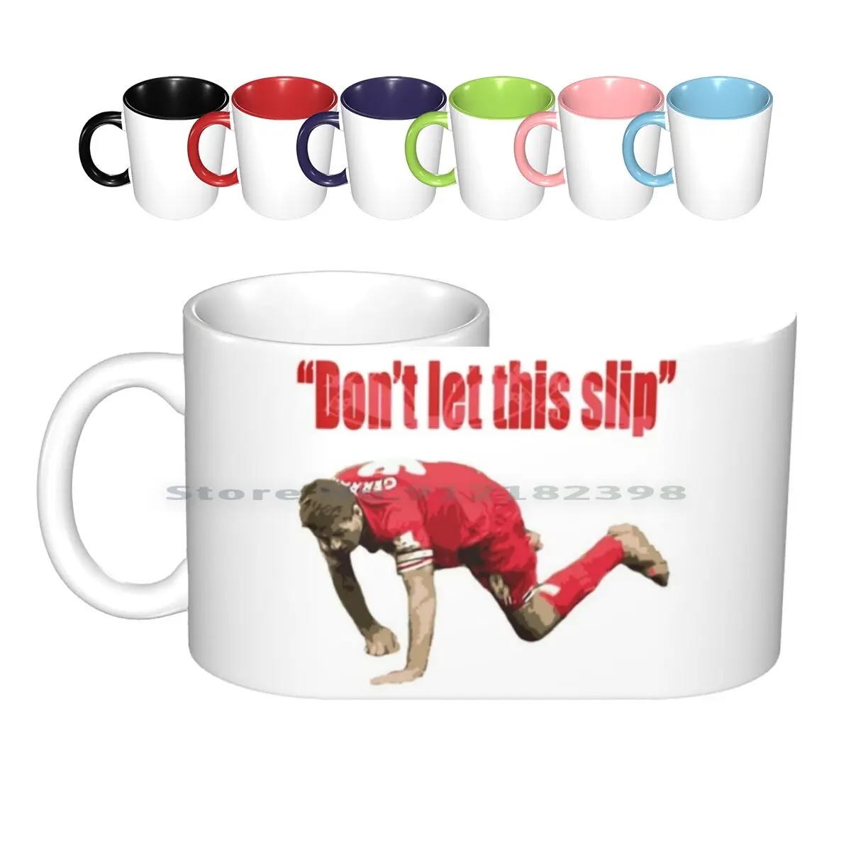 

Don't Let This Slip! Ceramic Mugs Coffee Cups Milk Tea Mug Ynwa Gerrard Stevie G Slip Creative Trending Vintage Gift Bottle Cup