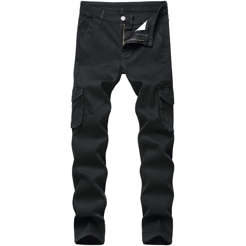 Jeans Mens Fall Winter High-end Multi-pocket Black Casual Straight Elasticity Trousers Male Students Tight All-match Pants Trend
Jeans Mens Fall Winter High-end Multi-pocket Black Casual Straight Elasticity Trousers Male Students Tight All-match Pants Trend