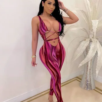 Hollow Out Bandage Sexy Women Print Bodycon Jumpsuits 2020 Sleeveless Party Club Rompers Womens Jumpsuits Overalls
Hollow Out Bandage Sexy Women Print Bodycon Jumpsuits 2020 Sleeveless Party Club Rompers Womens Jumpsuits Overalls
