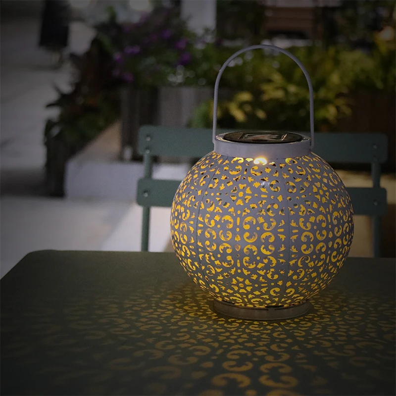 Solar Lantern Light Outdoor Hanging Terrace Decoration Waterproof Solar Powered LED Lantern Decoration Light Solar Lantern Light Outdoor Hanging Terrace Decoration Waterproof Solar Powered LED Lantern Decoration Light