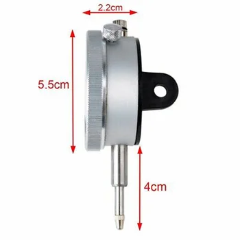 Precision Measurement Instrument Gauge Tool Dial Indicator Metal Silver