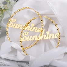 Personalized Custom Name Earrings Big Hoops Earrings Stainless Steel Hip Hop Style Earrings Custom Earrings for Women Gift
Personalized Custom Name Earrings Big Hoops Earrings Stainless Steel Hip Hop Style Earrings Custom Earrings for Women Gift