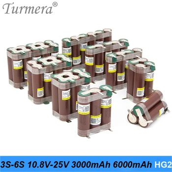 Turmera HG2 18650 3000mAh Battery 6000mAh 12.6V 16.8V 21V 25V Battery for Screwdriver Shurik Shura Battery 3S 4S 5S 6S Soldering
Turmera HG2 18650 3000mAh Battery 6000mAh 12.6V 16.8V 21V 25V Battery for Screwdriver Shurik Shura Battery 3S 4S 5S 6S Soldering