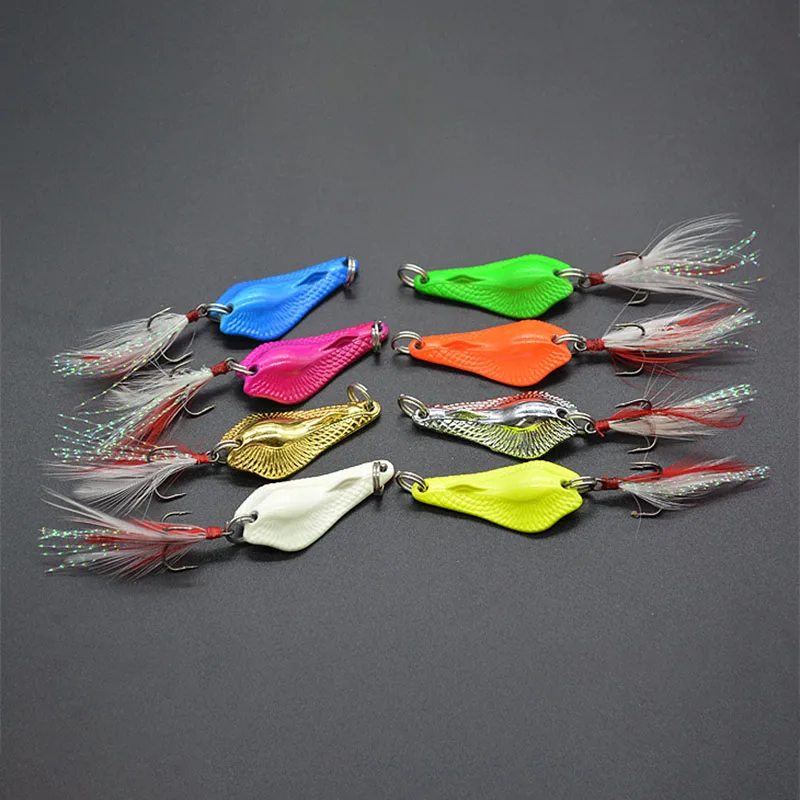 2pcs Colorful Mandarin Fish Metal Spoon Lure 7/10/14g Fishing Lure With Feather Sequins Noise Sinking Bait For Carp Fishing Bait
2pcs Colorful Mandarin Fish Metal Spoon Lure 7/10/14g Fishing Lure With Feather Sequins Noise Sinking Bait For Carp Fishing Bait