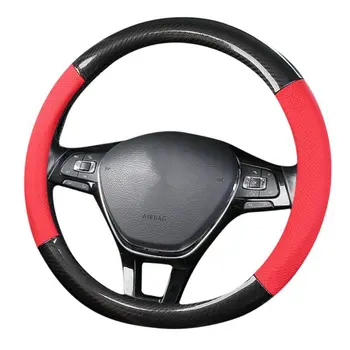 Wheel Carbon Fiber Steering Cover handle round Leather Soft Breathable For Auto Car Truck SUV Jeep Black
Wheel Carbon Fiber Steering Cover handle round Leather Soft Breathable For Auto Car Truck SUV Jeep Black