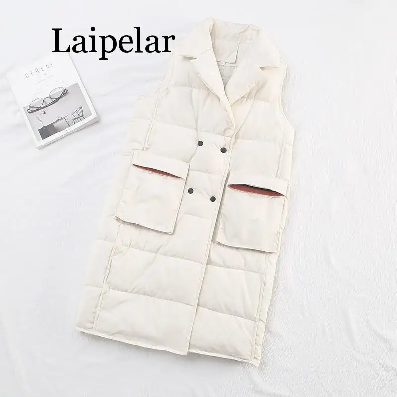 Fashion Women Streetwear Cotton Vest Autumn Winter 2019 New Female Medium Long Turn-down Collar Double-breasted Vest Coat
Fashion Women Streetwear Cotton Vest Autumn Winter 2019 New Female Medium Long Turn-down Collar Double-breasted Vest Coat