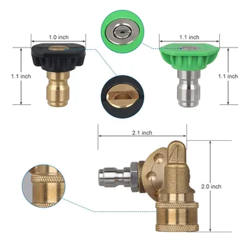 High Pressure Car Washer 5Mode 1/4 Quick Connect Spray Nozzle Tips+Pivot Adapter Spray Nozzles Quick Connect Pivot Adapter
High Pressure Car Washer 5Mode 1/4 Quick Connect Spray Nozzle Tips+Pivot Adapter Spray Nozzles Quick Connect Pivot Adapter