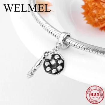 Fashion 925 Sterling Silver clear CZ brush and black palette Pendants beads Fit Original Pandora Charm Bracelet Jewelry making
Fashion 925 Sterling Silver clear CZ brush and black palette Pendants beads Fit Original Pandora Charm Bracelet Jewelry making