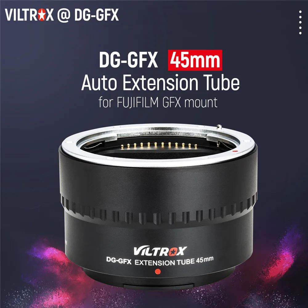 Viltrox DG-GFX 45mm Metal Mount Auto Focus AF Macro Extension Tube Ring for Fuji GFX 50S 50R GFX Mount Medium Format Camera
Viltrox DG-GFX 45mm Metal Mount Auto Focus AF Macro Extension Tube Ring for Fuji GFX 50S 50R GFX Mount Medium Format Camera
