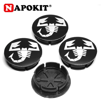 

4pcs 50mm Scorpion Logo Car Emblem Wheel Center Hub Cap for Abarth Fiat Auto Rim Badge Refit Decoration Cover Sticker Styling