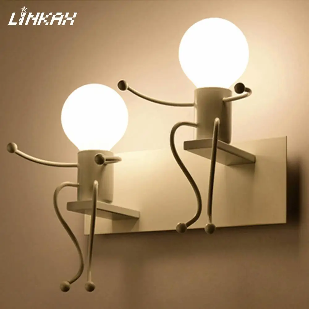 Creative Small Man Wall Lamp Nodic Iron LED Wall Light Cartoon Robot Lightchandelier Bedside Lentern For Kids Baby Room
Creative Small Man Wall Lamp Nodic Iron LED Wall Light Cartoon Robot Lightchandelier Bedside Lentern For Kids Baby Room