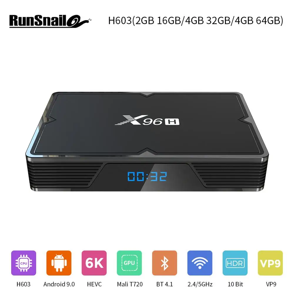 Smart android tv box X96H Allwinner 603 Quad-core Android 9.0 Set top box dual HD 2.4G 5G wifi BT 4.1 media player
Smart android tv box X96H Allwinner 603 Quad-core Android 9.0 Set top box dual HD 2.4G 5G wifi BT 4.1 media player