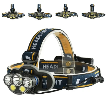 Ultra Bright LED Headlamp 18650 Camping Lamp Flashlight 8 Modes Outdoor Headlight Lightweight With Warning Lights 
Ultra Bright LED Headlamp 18650 Camping Lamp Flashlight 8 Modes Outdoor Headlight Lightweight With Warning Lights