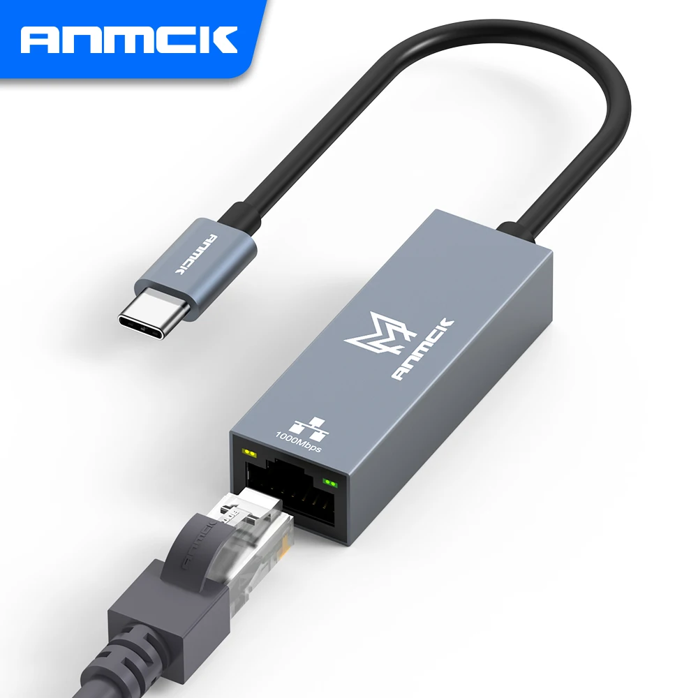 Anmck USB C Ethernet Network Adapter USB to RJ45 USB Ethernet Adapter For Laptops Macbook Pro/Air USB Ethernet Network Card 
Anmck USB C Ethernet Network Adapter USB to RJ45 USB Ethernet Adapter For Laptops Macbook Pro/Air USB Ethernet Network Card
