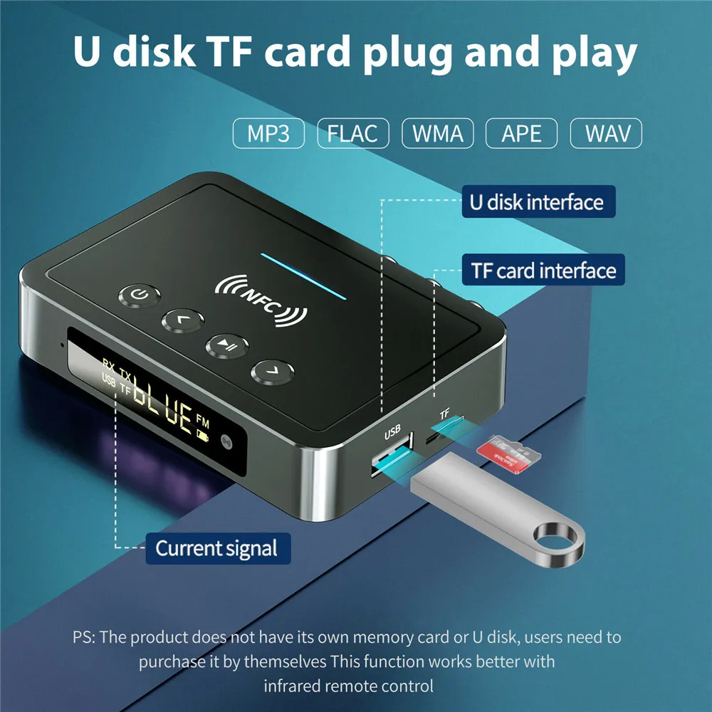 Приемник-передатчик Bluetooth 5,0 беспроводной адаптер 3,5 мм AUX NFC на 2 RCA аудио
Приемник-передатчик Bluetooth 5,0 беспроводной адаптер 3,5 мм AUX NFC на 2 RCA аудио