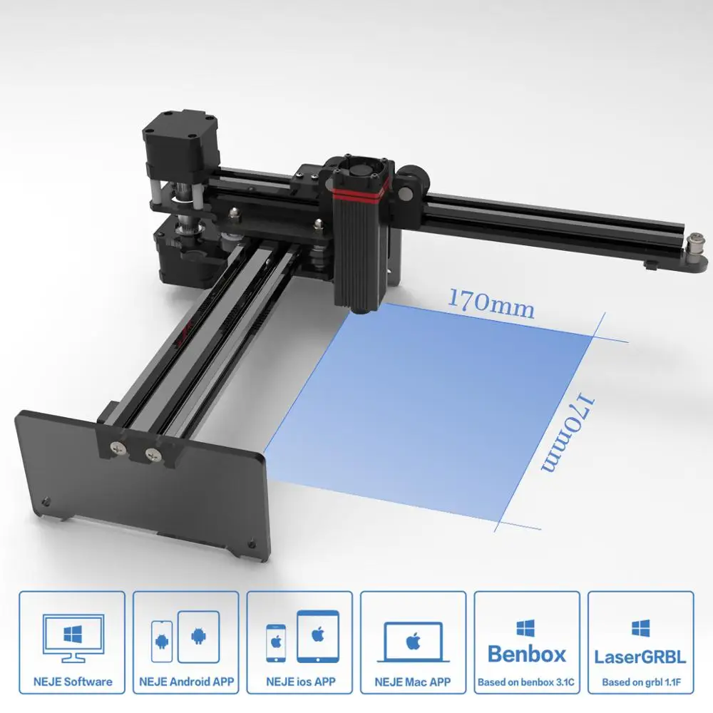 NEJE Master 2 20W Desktop CNC Wood Router Laser Engraver Cutter Laser Engraving Machine APP Control for Windows, Mac , Android
NEJE Master 2 20W Desktop CNC Wood Router Laser Engraver Cutter Laser Engraving Machine APP Control for Windows, Mac , Android