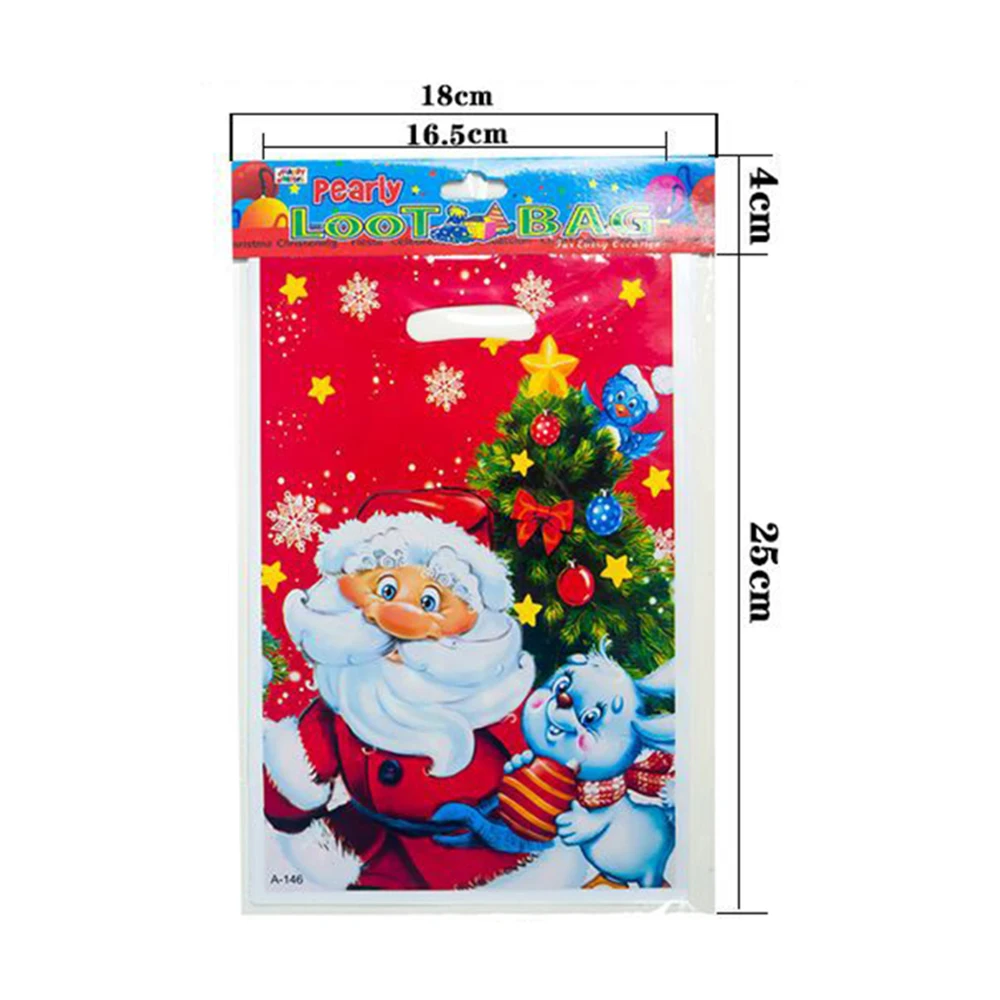 lot 10pcs santa claus gift bag xmas candy bag merry christmas