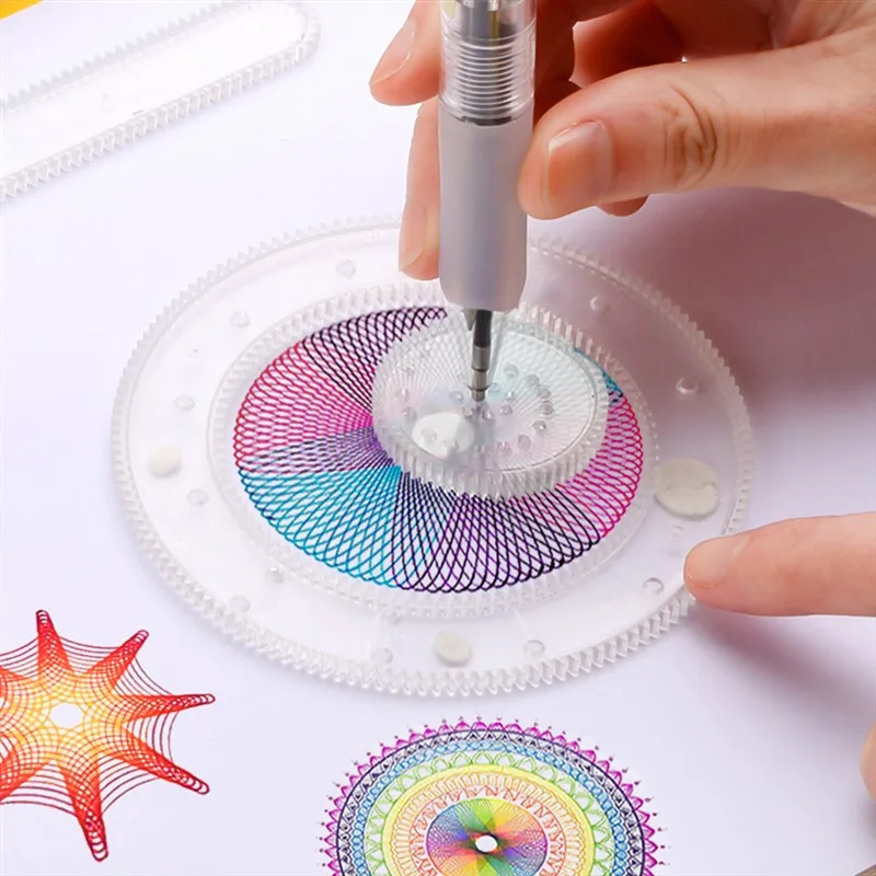 27pcs Spirograph Magic Drawing Toys Set Kids Art Craft Create Toy Children's Art Painting Template Ruler Stationery Drawing
27pcs Spirograph Magic Drawing Toys Set Kids Art Craft Create Toy Children's Art Painting Template Ruler Stationery Drawing