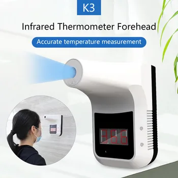 Non-contact Infrared Forehead Thermometer K3 Wall Mount Self-service Temperature Automatic LCD Display Alarm Measurement @B30
Non-contact Infrared Forehead Thermometer K3 Wall Mount Self-service Temperature Automatic LCD Display Alarm Measurement @B30