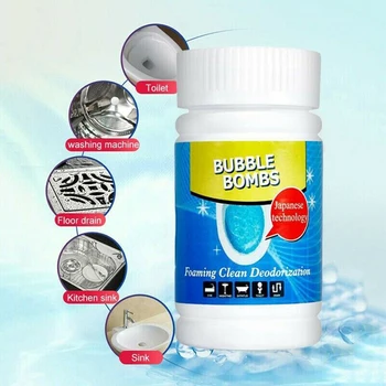 Fast Foam Bubble Bombs Toilet Cleaner Sink Tank Foam Stain Disinfection Cleaning Powder Magic Foam To Eliminate Odor 100g #734
Fast Foam Bubble Bombs Toilet Cleaner Sink Tank Foam Stain Disinfection Cleaning Powder Magic Foam To Eliminate Odor 100g #734