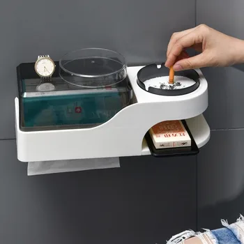 Household multi-functional ashtray wall-mounted waterproof tissue box paper drawer roll toilet toilet rack bathroom accessories
Household multi-functional ashtray wall-mounted waterproof tissue box paper drawer roll toilet toilet rack bathroom accessories
