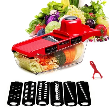 Vegetable Cutter with Steel Blade Mandoline Slicer Potato Peeler Carrot Cheese Grater vegetable slicer Kitchen Accessories
Vegetable Cutter with Steel Blade Mandoline Slicer Potato Peeler Carrot Cheese Grater vegetable slicer Kitchen Accessories