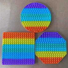 Rainbow Big size 40CM Simple Dimple XXL new push bubble Giant fidget toys Huge fingertip anti stress decompression toy 2021
Rainbow Big size 40CM Simple Dimple XXL new push bubble Giant fidget toys Huge fingertip anti stress decompression toy 2021
