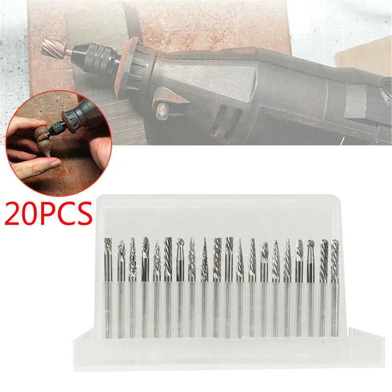 20Pcs 1/8Inch Rotary Burr Cutter Tungsten Carbide Rotary Cutter Files Set Engraving Bit Double Flute Head Milling Bit Hand Tools
20Pcs 1/8Inch Rotary Burr Cutter Tungsten Carbide Rotary Cutter Files Set Engraving Bit Double Flute Head Milling Bit Hand Tools