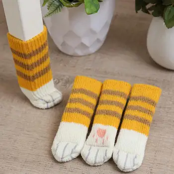 4Pcs Knitted Striped Non-slip Table Chair Leg Foot Pad Mat Floor Protection Cover
4Pcs Knitted Striped Non-slip Table Chair Leg Foot Pad Mat Floor Protection Cover