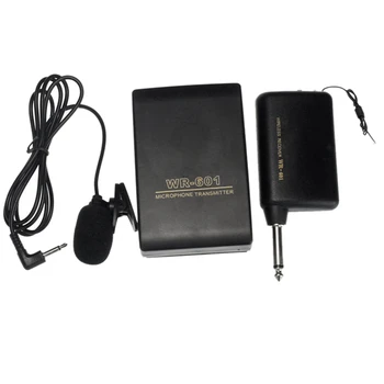 

Wireless Microphone System with Transmitter Receiver Portable Clip-On Microphone for Teaching Public Speaking WR601
