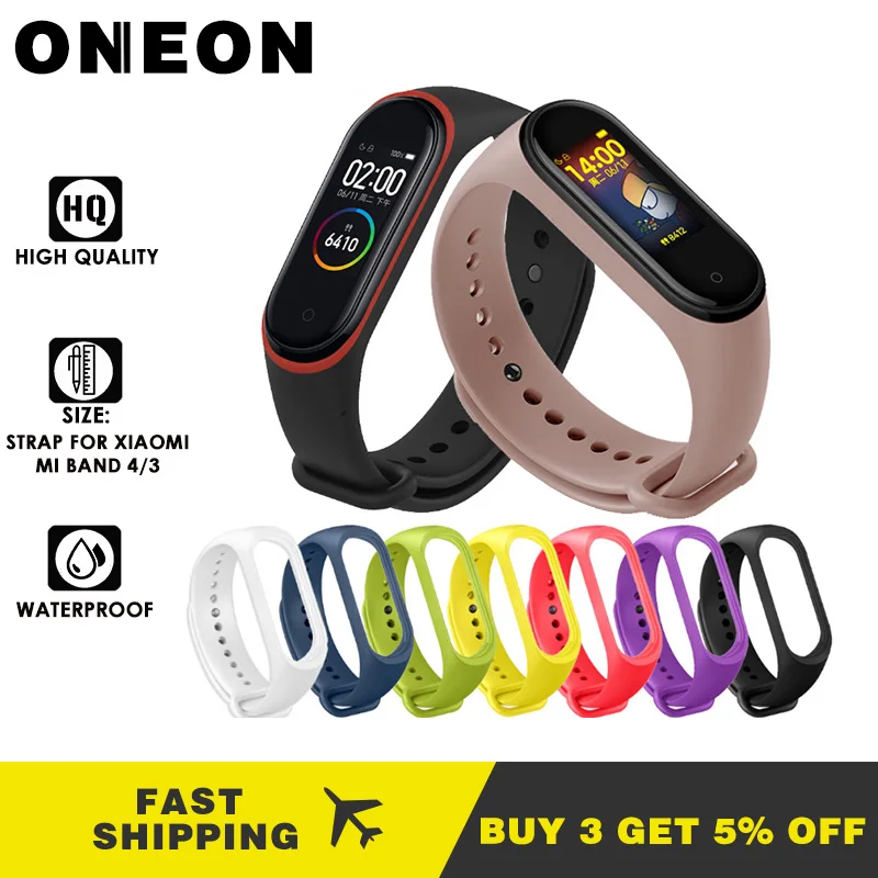 ONEON New watch band for Mi band 4 strap Sport Fitness Waterproof Watch Strap suit for Xiaomi Mi Band 4/3 Smart Bracelet band
ONEON New watch band for Mi band 4 strap Sport Fitness Waterproof Watch Strap suit for Xiaomi Mi Band 4/3 Smart Bracelet band