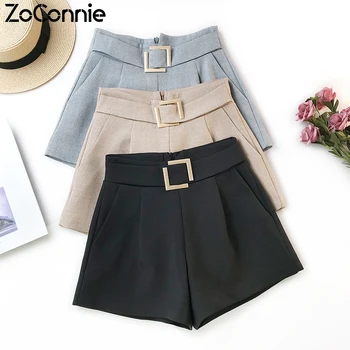 Women Spring Summer Shorts High Waist Wide Leg Elegant Office Lady Mini Shorts With Sashes Bottoms Black Khaki Short Femme
Women Spring Summer Shorts High Waist Wide Leg Elegant Office Lady Mini Shorts With Sashes Bottoms Black Khaki Short Femme