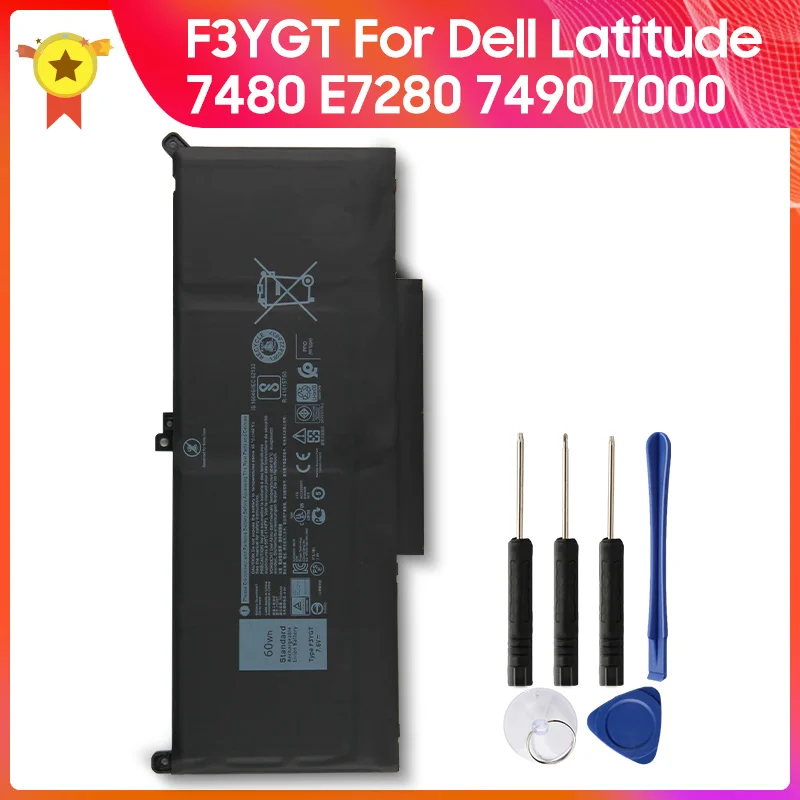 Replacement Battery F3YGT DM3WC 2X39G For Dell Latitude 12 7480 E7280 7490 7000 7280 Authentic Battery 60Wh +tools
Replacement Battery F3YGT DM3WC 2X39G For Dell Latitude 12 7480 E7280 7490 7000 7280 Authentic Battery 60Wh +tools
