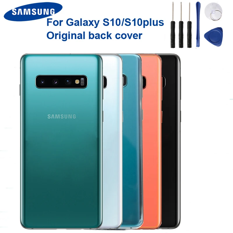 Оригинальная запасная задняя крышка батарейного отсека стекло для Samsung S10 X SM G9730
